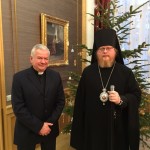 Tyihon püspök látogatása a Szeged-csanádi r. katolikus püspöknél
